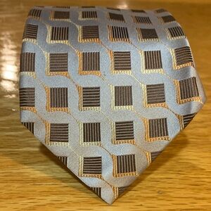 Elegant Brown and Gold Men's Tie